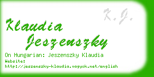 klaudia jeszenszky business card